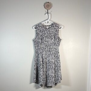 H&M Black and White Patterned Mini Dress